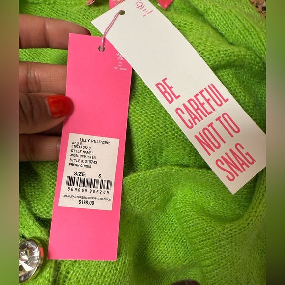 Lilly Pulitzer Angeli Tank and Sweater Set Citrus Fresh Green Color Cozy  Small - Picture 14 of 16